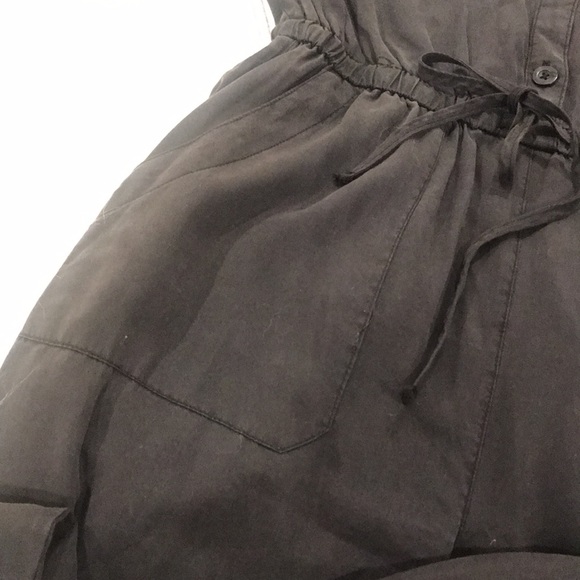 Moody Jumpsuit Charcoal Drawstring Waist Long Sleeve S - Picture 12 of 15